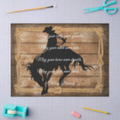 Cowboy Segen Silhouette Bucking Bronco Pferd Seidenpapier (Basteln)