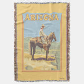 Cowboy (Seitenansicht) Arizona Decke (Vorderseite Vertikal)