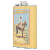 Cowboy (Seitenansicht) Arizona Flachmann (Links)