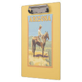 Cowboy (Seitenansicht) Arizona Klemmbrett (Links)