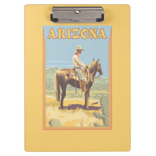 Cowboy (Seitenansicht) Arizona Klemmbrett