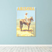 Cowboy (Seitenansicht)Arizona Leinwanddruck (Insitu (Holzboden))