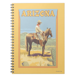 Cowboy (Seitenansicht) Arizona Notizblock