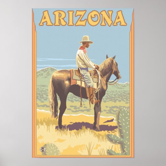 Cowboy (Seitenansicht)Arizona Poster (Vorne)
