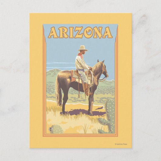 Cowboy (Seitenansicht)Arizona Postkarte (Vorderseite)