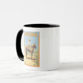 Cowboy (Seitenansicht)Arizona Tasse (Vorderseite Links)