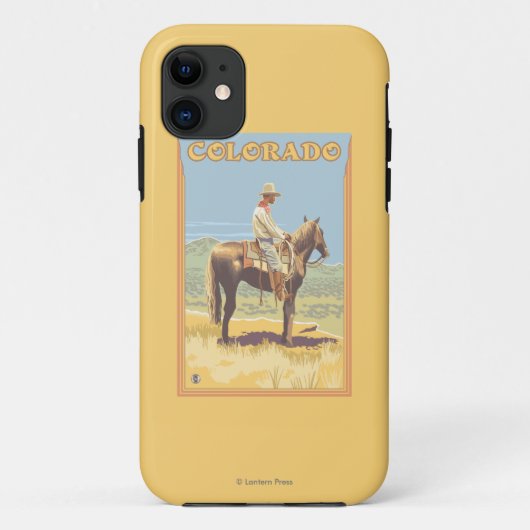 Cowboy (Seitenansicht) Colorado Case-Mate iPhone Hülle (Rückseite)