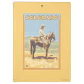 Cowboy (Seitenansicht) Colorado Klemmbrett (Rückseite)
