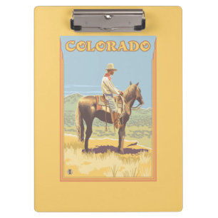Cowboy (Seitenansicht) Colorado Klemmbrett