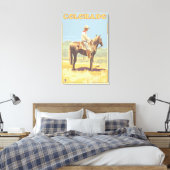 Cowboy (Seitenansicht)Colorado Leinwanddruck (Insitu (Schlafzimmer))
