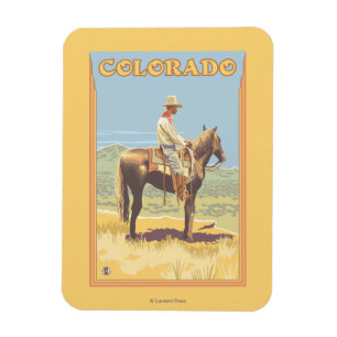 Cowboy (Seitenansicht) Colorado Magnet