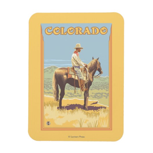 Cowboy (Seitenansicht)Colorado Magnet (Vertikal)