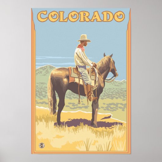 Cowboy (Seitenansicht)Colorado Poster (Vorne)