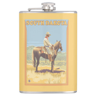 Cowboy (Seitenansicht) South Dakota Flachmann