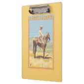 Cowboy (Seitenansicht) South Dakota Klemmbrett (Links)