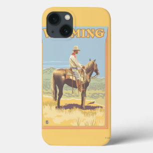 Cowboy (Seitenansicht) Wyoming iPhone 13 Hülle