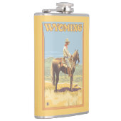 Cowboy (Seitenansicht) Wyoming Flachmann (Rechts)