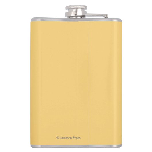 Cowboy (Seitenansicht) Wyoming Flachmann (Rückseite)