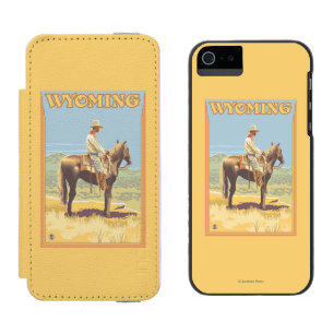 Cowboy (Seitenansicht) Wyoming Incipio Watson™ iPhone 5 Geldbörsen Hülle