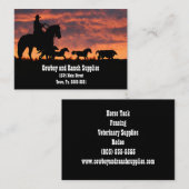 Cowboy Services oder Ranch Reitpferde Visitenkarte (Vorne/Hinten)