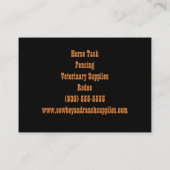 Cowboy Services oder Ranch Reitpferde Visitenkarte (Rückseite)