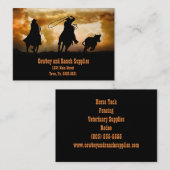 Cowboy Services oder Ranch Reitpferde Visitenkarte (Vorne/Hinten)
