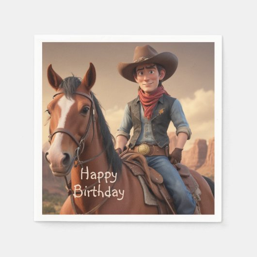 Cowboy Serviette (Vorderseite)