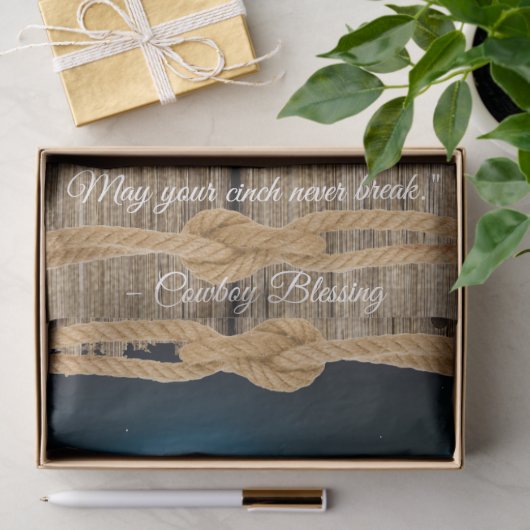 Cowboy Sessing Western Man Horse Seidenpapier (Geschenk)