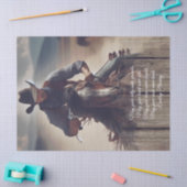 Cowboy Sessing Western Man Horse Seidenpapier (Basteln)