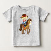 Cowboy, Sheriff, Pferd, Western, blondes Haar Baby T-shirt (Vorderseite)