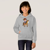 Cowboy, Sheriff, Pferd, Western, Braunhaar Hoodie (Vorne ganz)