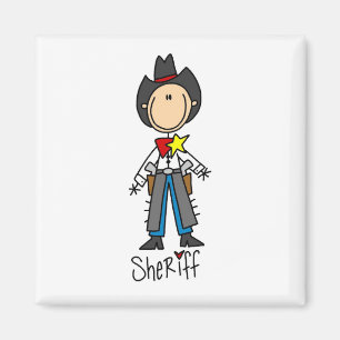 Cowboy Sheriff T-Shirts und Geschenke Magnet
