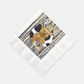 Cowboy Sheriff Teddy Bear Babydusche Napkins Serviette (Ecke)