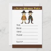 Cowboy Sheriffs im Gefängnis Party Einladung (Rückseite)