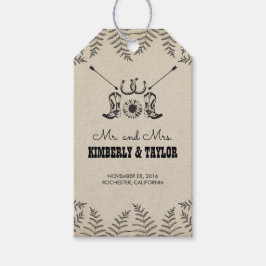 Cowboy Shoes Country Wedding Mr. und Mrs. Geschenkanhänger