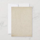 Cowboy Shows Country Rustic Wedding RSVP Karte (Rückseite)