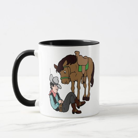 Cowboy Siesta Ruhpferd Tasse (Links)