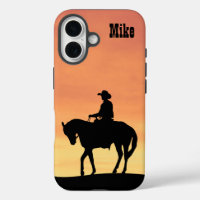 Cowboy-Silhouette bei Sunset