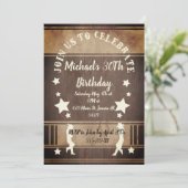 Cowboy-Silhouette Einladung (Stehend Vorderseite)