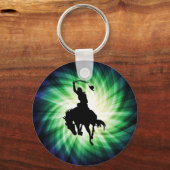 Cowboy Silhouette; Glowing Schlüsselanhänger (Vorderseite)