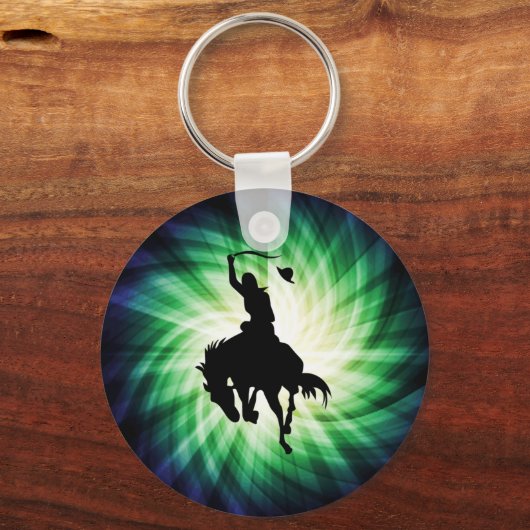 Cowboy Silhouette; Glowing Schlüsselanhänger (Vorderseite)