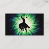 Cowboy-Silhouette; glühend Visitenkarte (Rückseite)