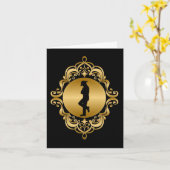 Cowboy-Silhouette-Grußkarte Karte (Gelbe Blume)