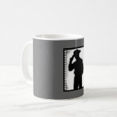 Cowboy-Silhouette Kaffee-Tasse Kaffeetasse (Vorderseite Links)