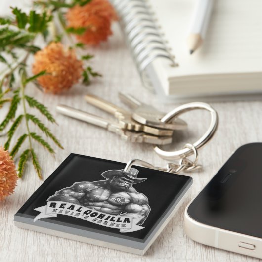 Cowboy Silverback Kevin's Corner REAL GORILLA Schlüsselanhänger (Vorderseite rechts)