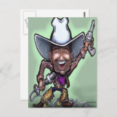 Cowboy singen postkarte (Vorne/Hinten)