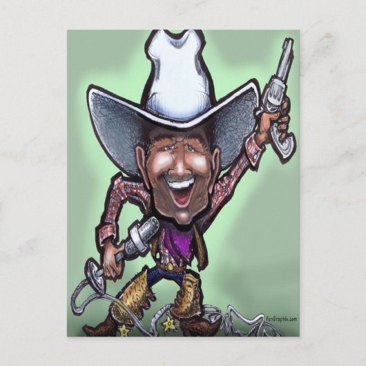 Cowboy singen postkarte (Vorderseite)