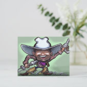 Cowboy singen postkarte (Stehend Vorderseite)