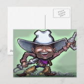 Cowboy singen postkarte (Vorne/Hinten)