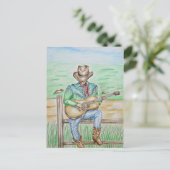 Cowboy Singer Postkarte (Stehend Vorderseite)